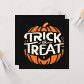 Trick oder Treten Grußkarten Karte (Vorderseite/Rückseite Beispiel)