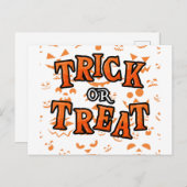 Trick oder Treten Halloween-Postkarten Postkarte (Vorne/Hinten)