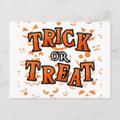 Trick oder Treten Halloween-Postkarten Postkarte (Vorderseite)