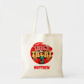 Trick oder Treten Individuelle Name Candy Tote Bag Tragetasche (Vorne)