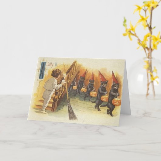 Trick oder Treten Karte (Gelbe Blume)