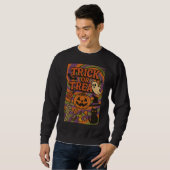 Trick oder Treten kompletter Brust Halloween Kleid Sweatshirt (Vorne ganz)