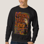 Trick oder Treten kompletter Brust Halloween Kleid Sweatshirt (Vorderseite)