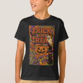Trick oder Treten kompletter Brust Halloween Kleid T-Shirt (Vorderseite)