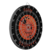 Trick oder Treten mit Hexen & Fledermäusen auf Ora Dartscheibe (Vorderseite Links)
