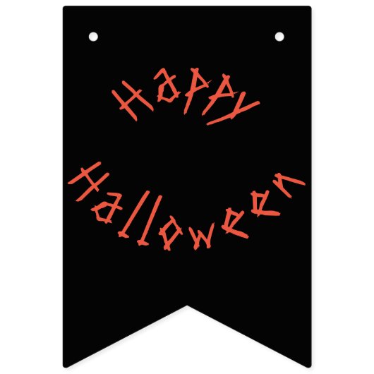 Trick oder Treten mit Hexen & Fledermäusen auf Ora Wimpelkette (Zweite Fahne)