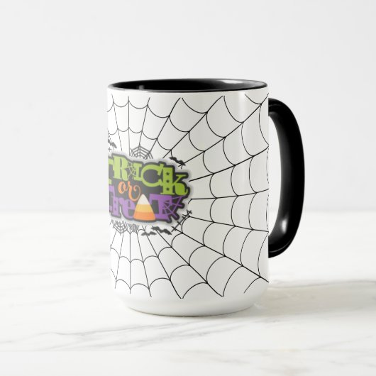 Trick oder Treten mit Spider Web Tasse (VorderseiteRechts)