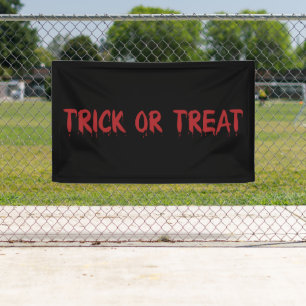 Trick oder Treten schwarzen roten Bluttext Hallowe Banner