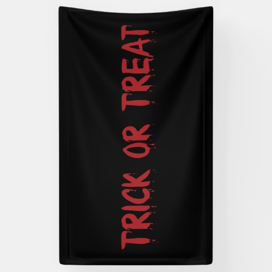 Trick oder Treten schwarzen roten Bluttext Hallowe Banner (Vertikal)