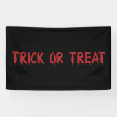 Trick oder Treten schwarzen roten Bluttext Hallowe Banner (Horizontal)
