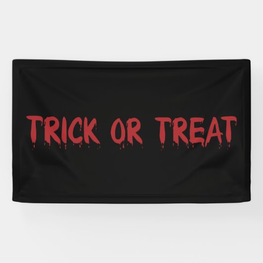 Trick oder Treten schwarzen roten Bluttext Hallowe Banner (Horizontal)