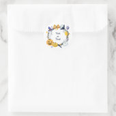 Trick oder Treten Wasserfarben Pumpkin & Ghosts Wr Runder Aufkleber (Tasche)