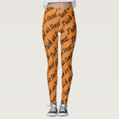 Trick oder Tretmuster für Halloween Leggings (Vorderseite)