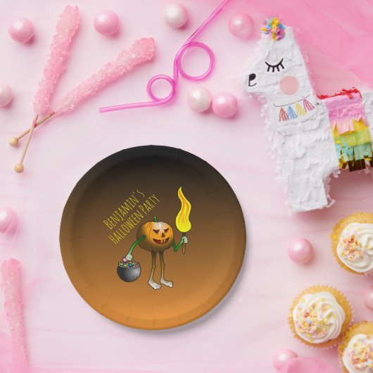 Trick oder Treuhandpumpen Pappteller (Party)