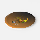 Trick oder Treuhandpumpen Pappteller (Schrägansicht)