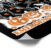 Trick oder Triage Emergency Department Er Skeleton Poster (Ecke)