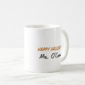 Trick oder Trig Mathe Halloween Personalisiert Leh Kaffeetasse (VorderseiteRechts)