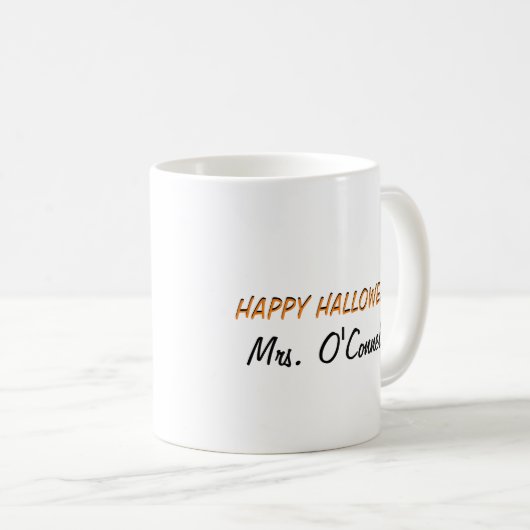 Trick oder Trig Mathe Halloween Personalisiert Leh Kaffeetasse (VorderseiteRechts)