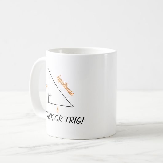 Trick oder Trig Mathe Halloween Personalisiert Leh Kaffeetasse (Vorderseite Links)