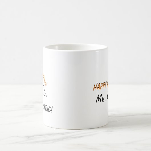 Trick oder Trig Mathe Halloween Personalisiert Leh Kaffeetasse (Mittel)