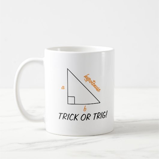 Trick oder Trig Mathe Halloween Personalisiert Leh Kaffeetasse (Links)