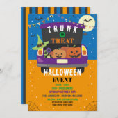 Trick oder Trunk Event Halloween Car Party Einladung (Vorne/Hinten)
