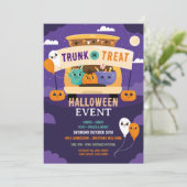 Trick oder Trunk Event Halloween Car Party Einladung (Stehend Vorderseite)