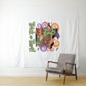 Trick oder Turt Funny Turtle Halloween Wandteppich (Beispiel (Horizontal))