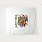 Trick oder Turt Funny Turtle Halloween Wandteppich (Vorderseite (Horizontal))