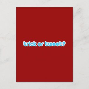Trick oder Tweet 2 Postkarte
