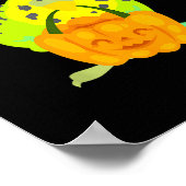 Trick oder Tweet Parakeet Budgie Mama Halloween Bi Poster (Ecke)