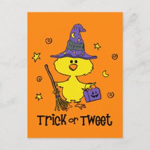 Trick oder Tweet Postkarte