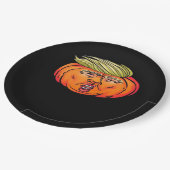 Trick oder Verrat Anti Halloween Pumpkin Trumpkin Pappteller (Schrägansicht)
