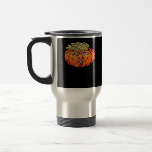 Trick oder Verrat Anti Halloween Pumpkin Trumpkin Reisebecher (Links)