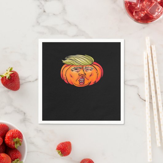 Trick oder Verrat Anti Halloween Pumpkin Trumpkin Serviette (Beispiel)