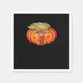 Trick oder Verrat Anti Halloween Pumpkin Trumpkin Serviette (Vorderseite)