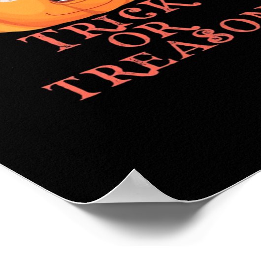 Trick oder Verrat Halloween Einprägen Trumpkin-Des Poster (Ecke)