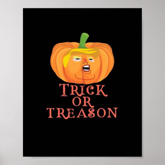 Trick oder Verrat Halloween Einprägen Trumpkin-Des Poster (Vorne)
