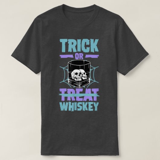 Trick oder Whiskey Trick oder Treat Scotch Bourbon T-Shirt (Design vorne)