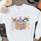 Trick of Teach Halloween Book Boo Ghost Lehrer Sweatshirt