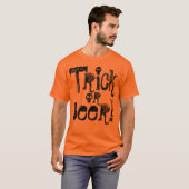Trick or Beer Fun Halloween Orange T-Shirt (Vorne ganz)
