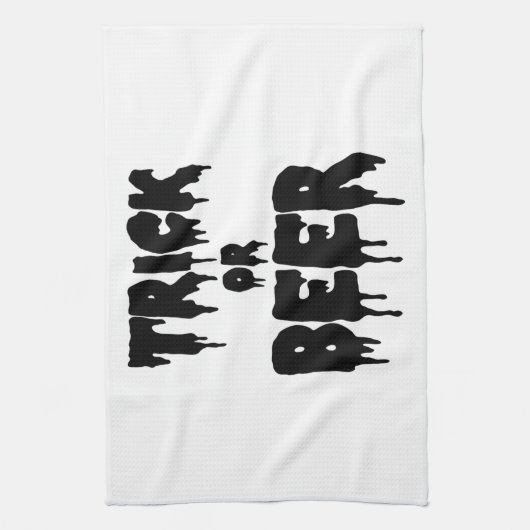 trick or beer geschirrtuch (Vertikal)