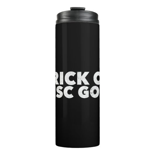 Trick or Disk Golf Funny Halloween Thermosbecher (Vorderseite)