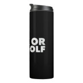 Trick or Disk Golf Funny Halloween Thermosbecher (Nach rechts gedreht)