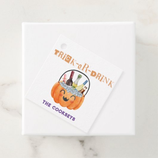 Trick-or-Drink-halloween Geschenkanhänger (Beispiel)