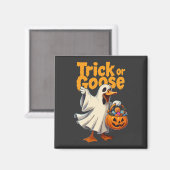 Trick or Gans Halloween Gans Magnet (Vorderseite/Rückseite)