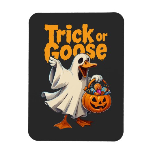 Trick or Gans Halloween Gans Magnet (Vertikal)