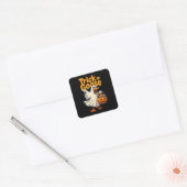 Trick or Gans Halloween Gans Quadratischer Aufkleber (Umschlag)