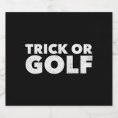 Trick Or Golf Funny Halloween Schaumweinetikett (Einzelnes Label)