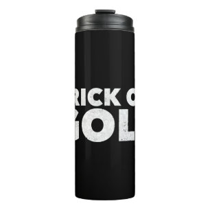 Trick Or Golf Funny Halloween Thermosbecher